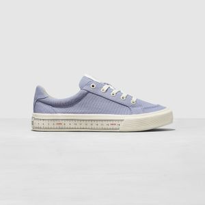 Vulcanized Low Top Sneakers - Periwinkle Canvas & Ruler Detail