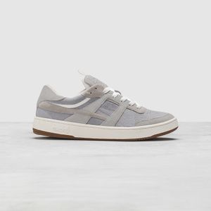 Laimminis Low Top Sneakers - Grey Multi-Panel Suede & Gum Sole